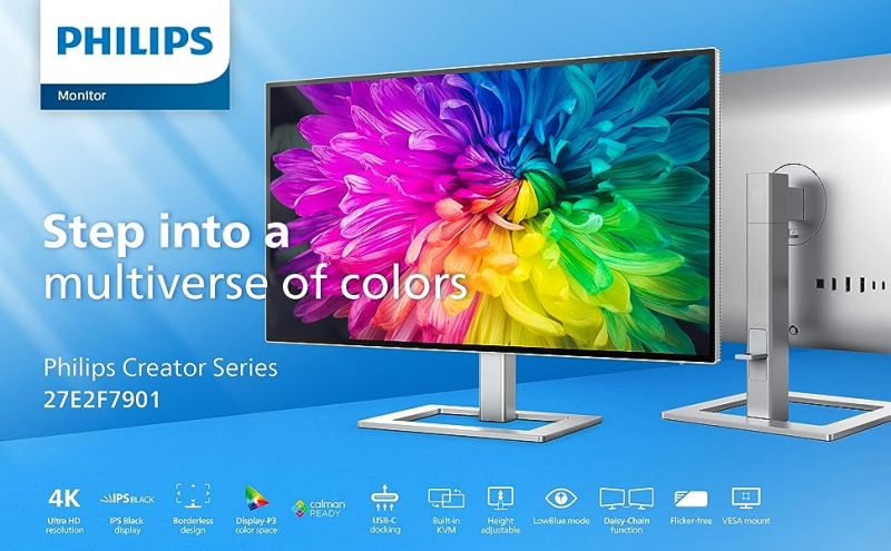 Philips представила 27-дюймовый 4K-монитор Creator 27E2F7901 для создателей цифрового контента